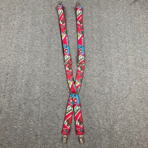 Vtg Christmas Holiday Stamps Novelty Suspenders Pelican USA Clip On Adjustable‎